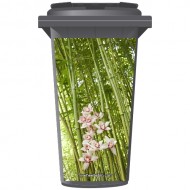 Flowering Bamboo Tree Wheelie Bin Sticker Panel